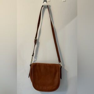Fossil Saddle Brown Leather Crossbody Bag